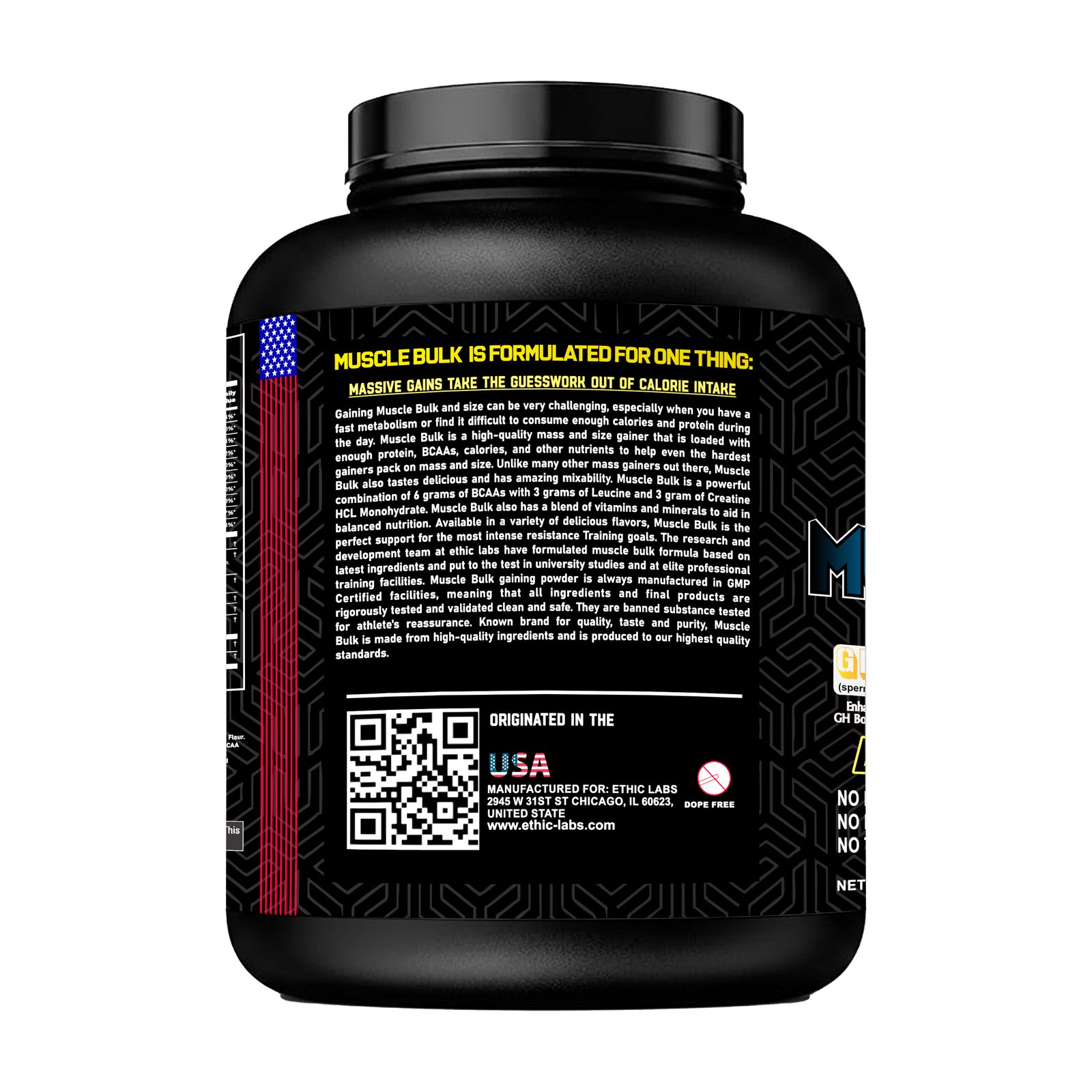 Ethic Labs Muscle Bulk – Advanced Lean Mass Gainer | Gourmet Chocolate